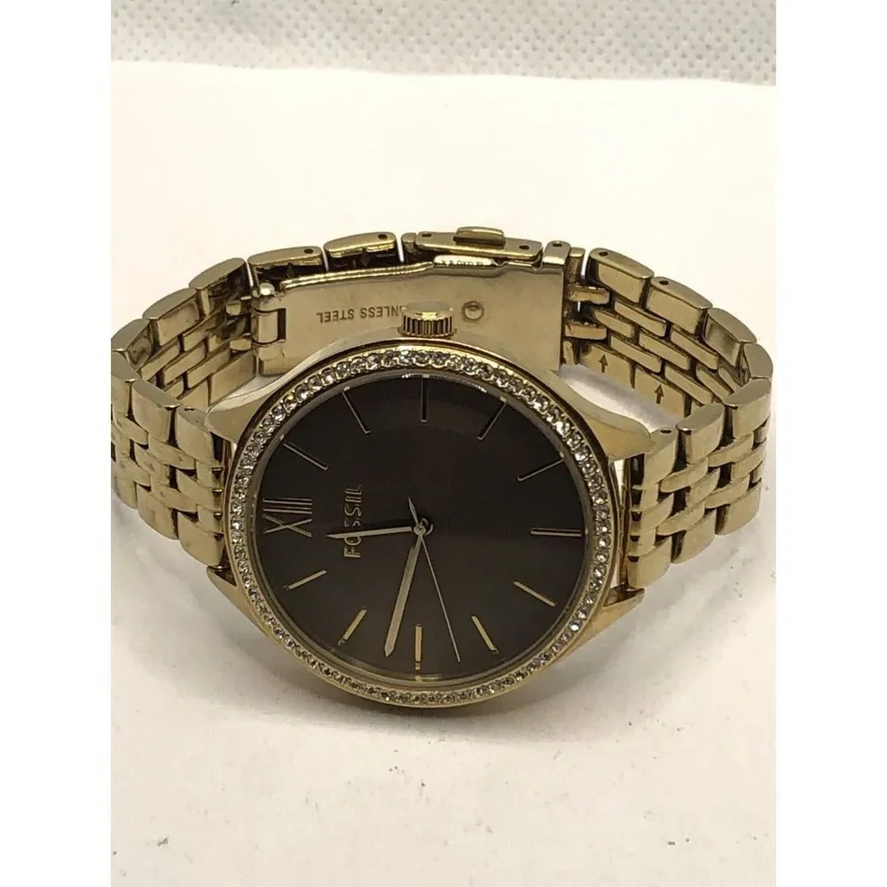 Fossil BQ3426 Women's Gold Stainless Steel Analog Dial Quartz Wrist Watch OP564